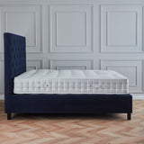 Francis Ink Blue Velvet Ottoman Storage Bed from Roseland Furniture