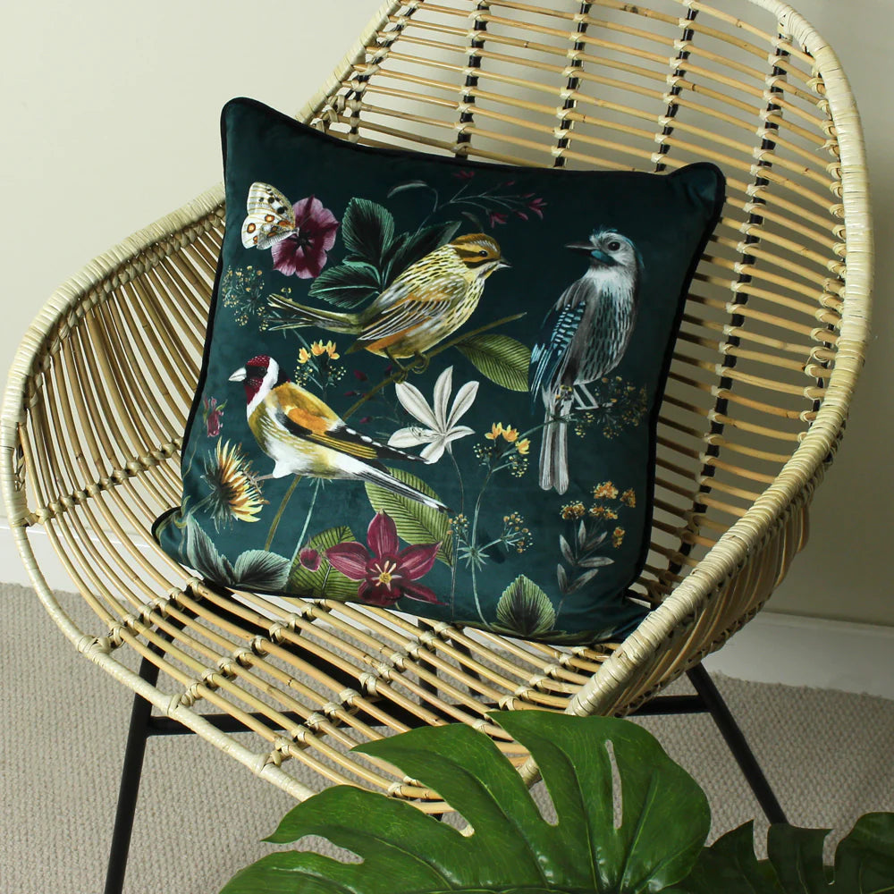 Nocte Garden Birds Cushion from Roseland Furniture