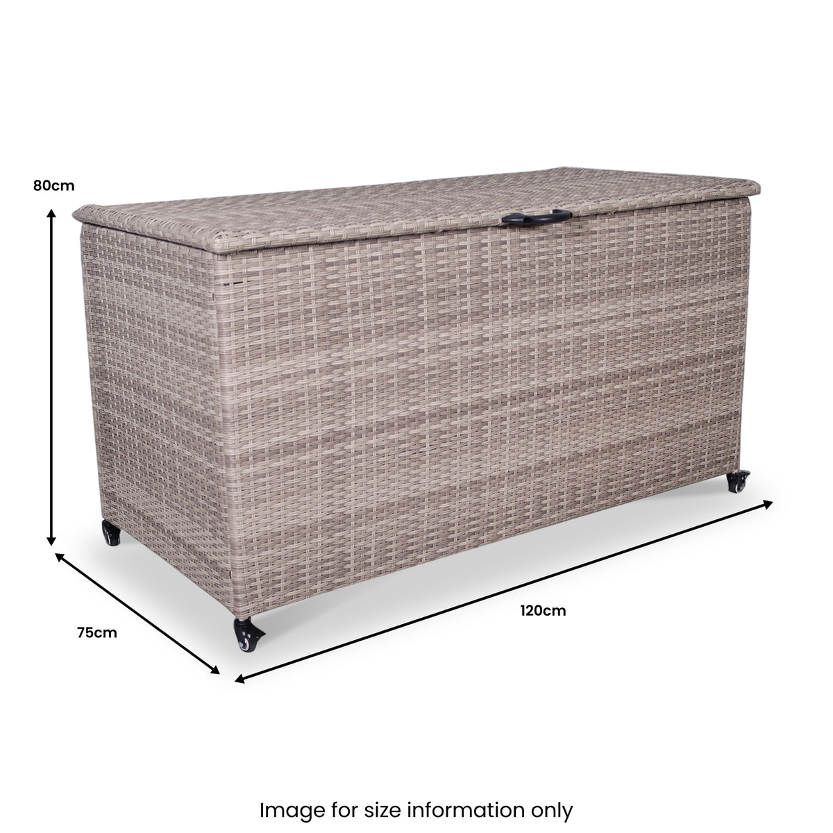 Natural Weave KD Cushion Storage Box 510L from Roseland Furniture