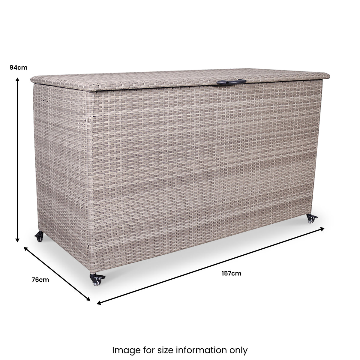 Natural Weave KD Cushion Storage Box 826L from Roseland Furniture