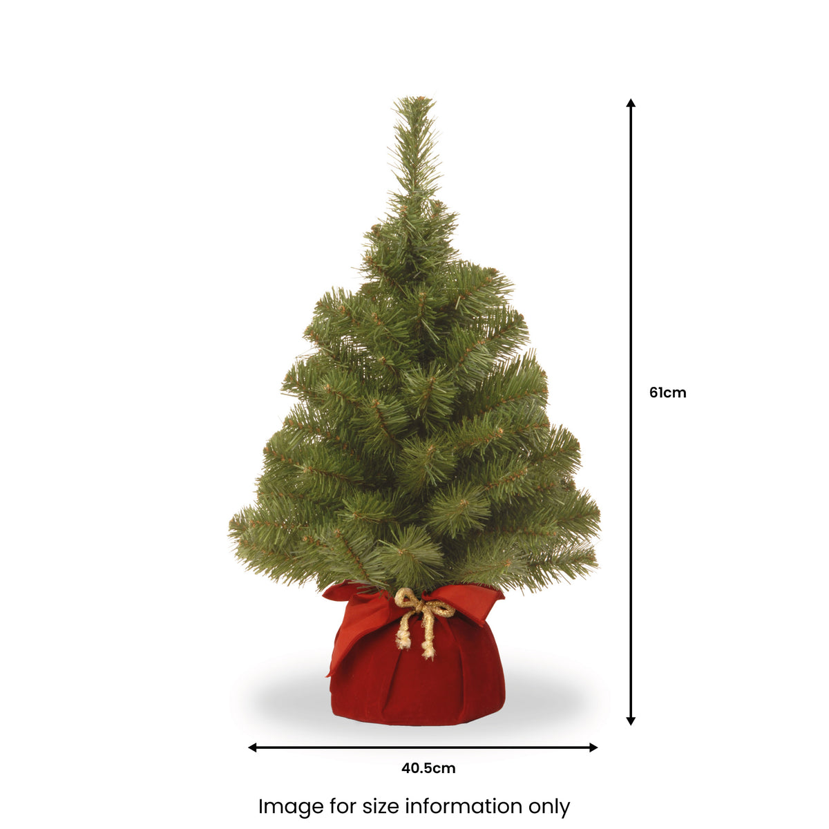 Nobel Spruce 2ft Christmas Tree Minature In Burgundy Bag from Roseland