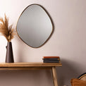 Organic Copper Oval Wall Mirror