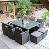 Paris 10 Seat Lux Rattan Cube Set from Roseland Furniture