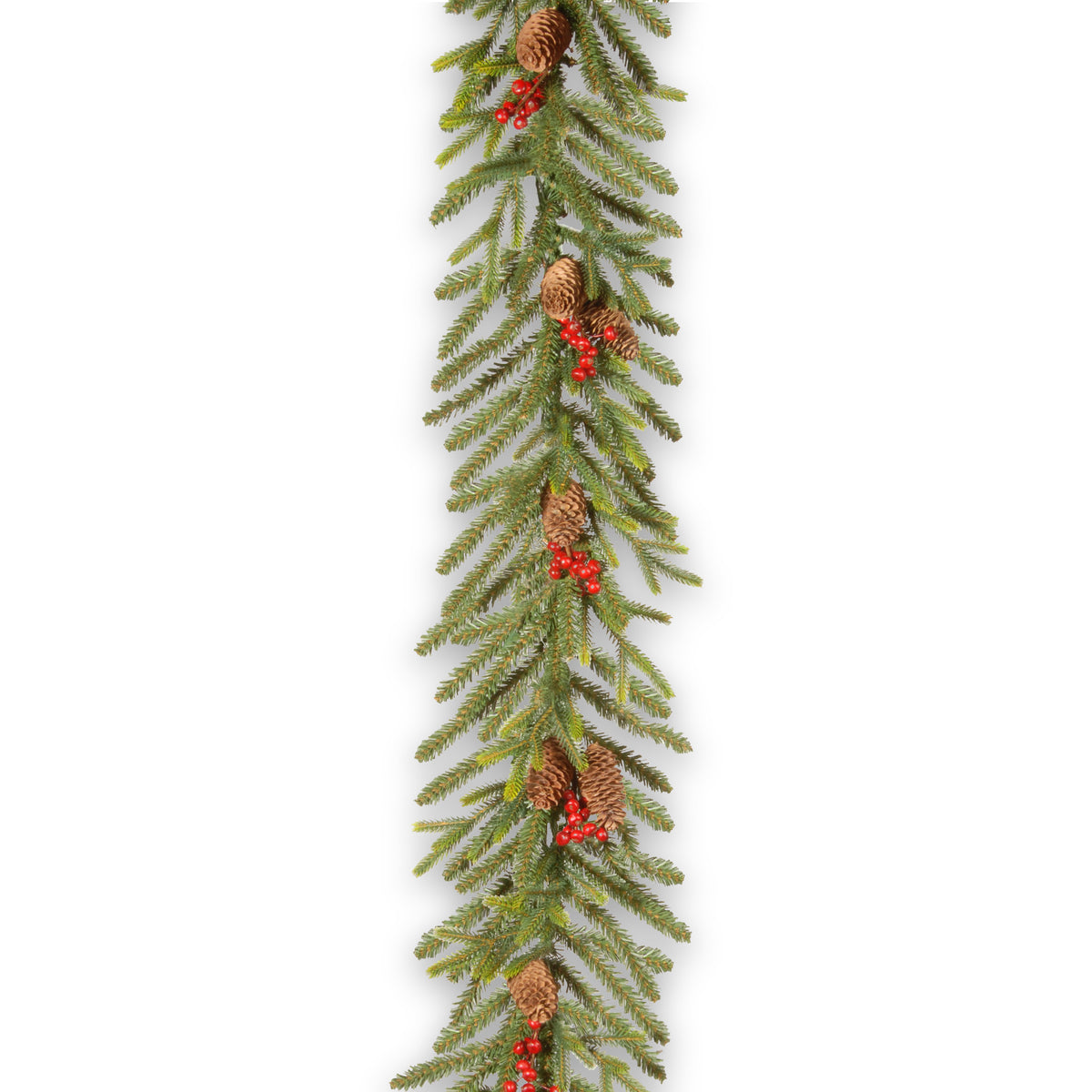 Dorcester Fir 9ft Garland with Cones & Berries from Roseland