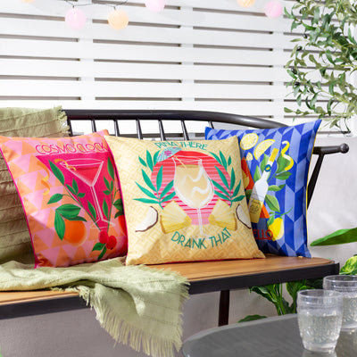 Pinathere 43cm Yellow Outdoor Polyester Cushion