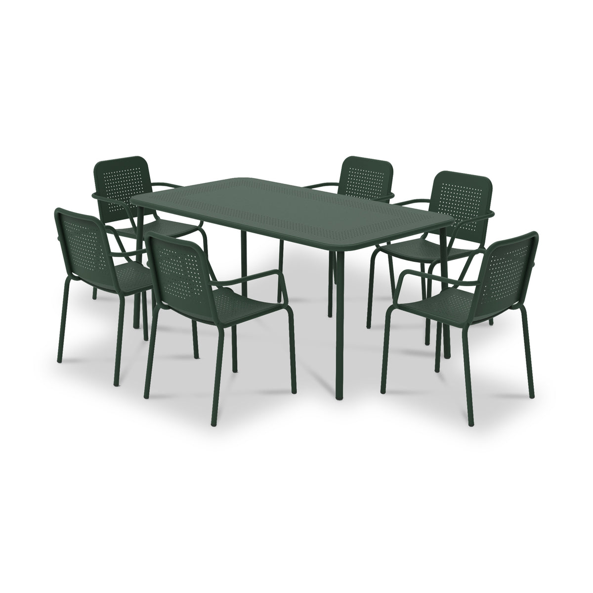 Porto Olive 6 Seater Round Dining Set from Roseland Furniture