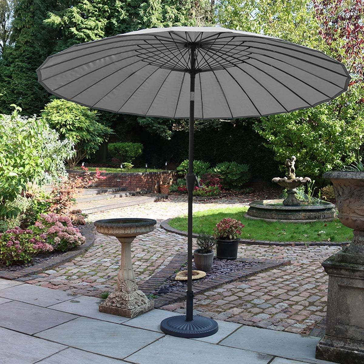 2.7m Shanghai Parasol Grey from Roseland Furniture