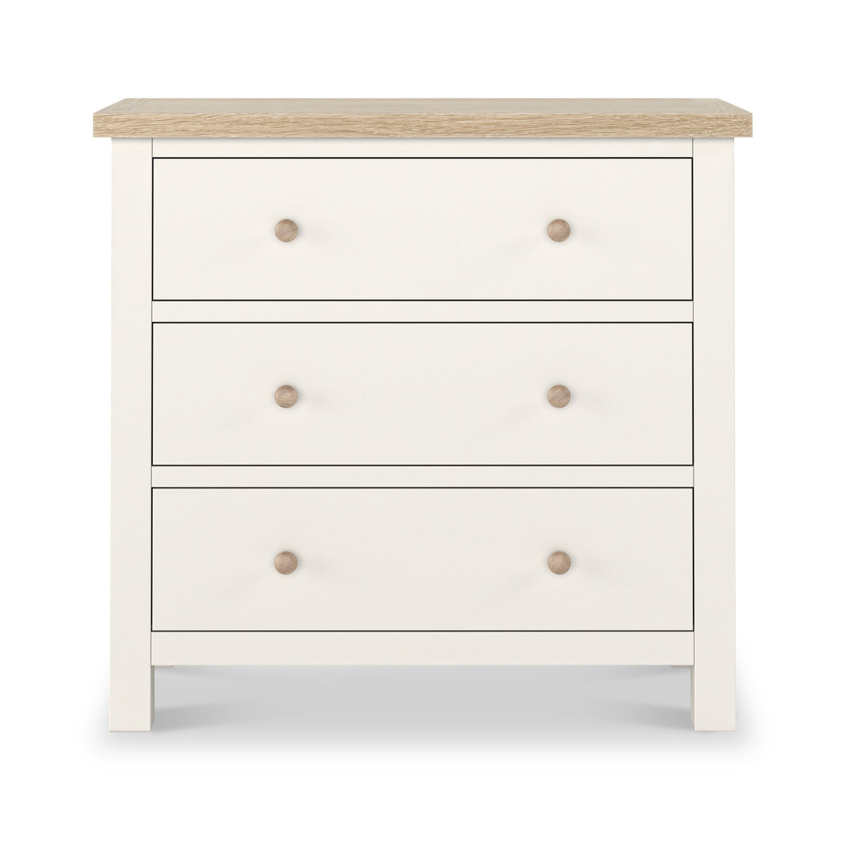 Farrow Washed Oak White 3 Drawer Chest SH from Roseland Furniture