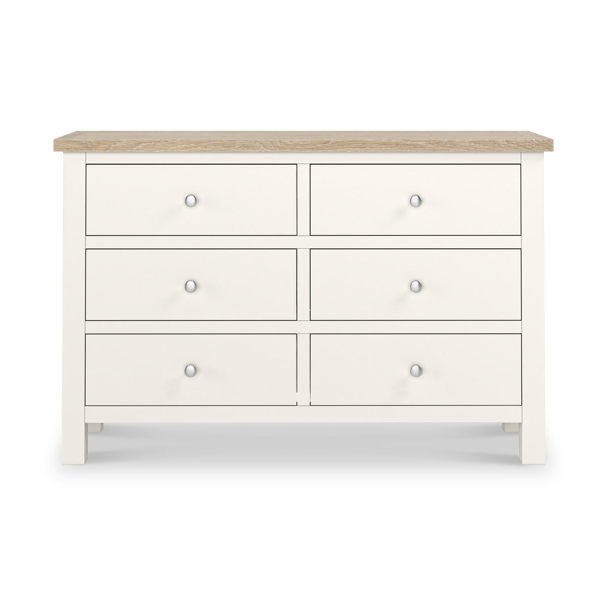Farrow Washed Oak White 6 Drawer Chest SH from Roseland Furniture