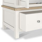Farrow Coconut White Double Wardrobe with Drawers and metal handles from Roseland Furniture