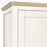 Farrow Coconut White Double Wardrobe with Drawers from Roseland Furniture