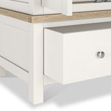 Farrow Triple Wardrobe with Drawers and metal handles from Roseland Furniture