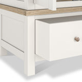 Farrow Triple Wardrobe with Drawers and wooden handles from Roseland Furniture