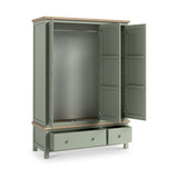 Farrow Triple Wardrobe Washed Oak Sage from Roseland Furniture