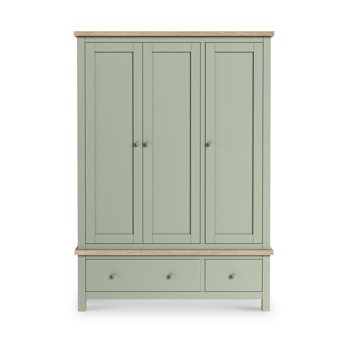 Farrow Triple Wardrobe Washed Oak Sage from Roseland Furniture