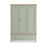 Farrow Triple Wardrobe Washed Oak Sage from Roseland Furniture