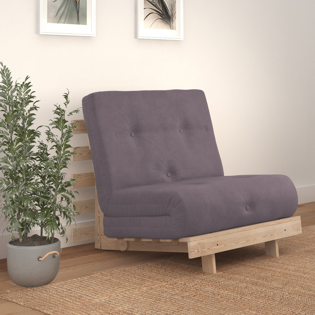 Maggie Single Futon Plum from Roseland Furniture