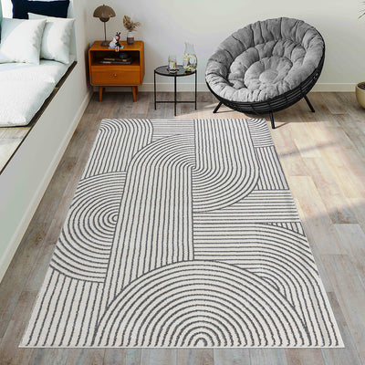 Avery Soft Abstract Curve Design Rug