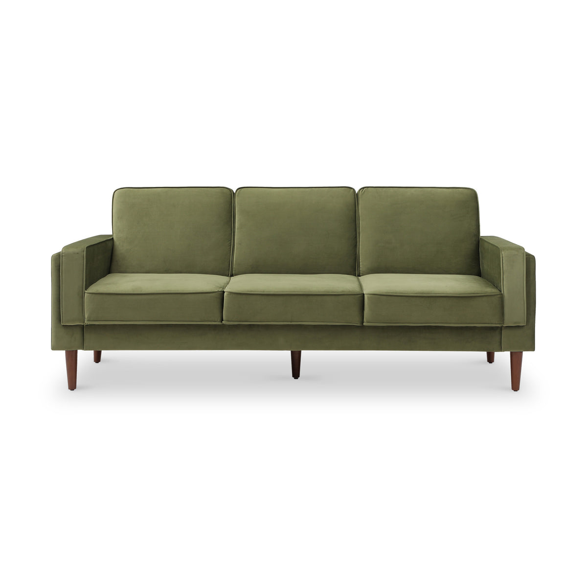Stroud Olive 3 Seater Velvet Sofabed from Roseland Furniture