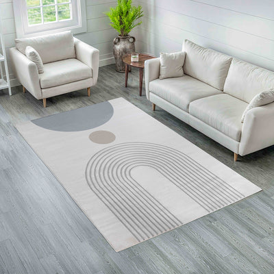 Waver Abstract Curve Design Rug