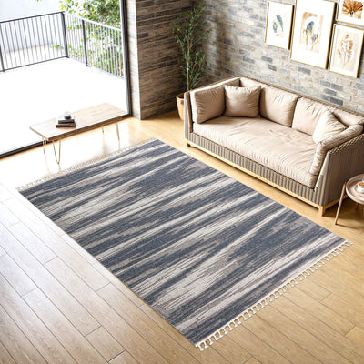 Dawson Flat and Loop Design Tassled Rug