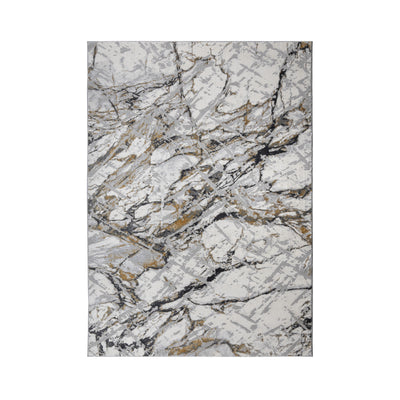 Auric Metallic Marble Effect Rug