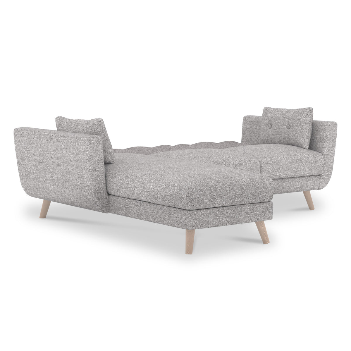 Trom Grey Linen Corner Sofabed by Roseland Furniture