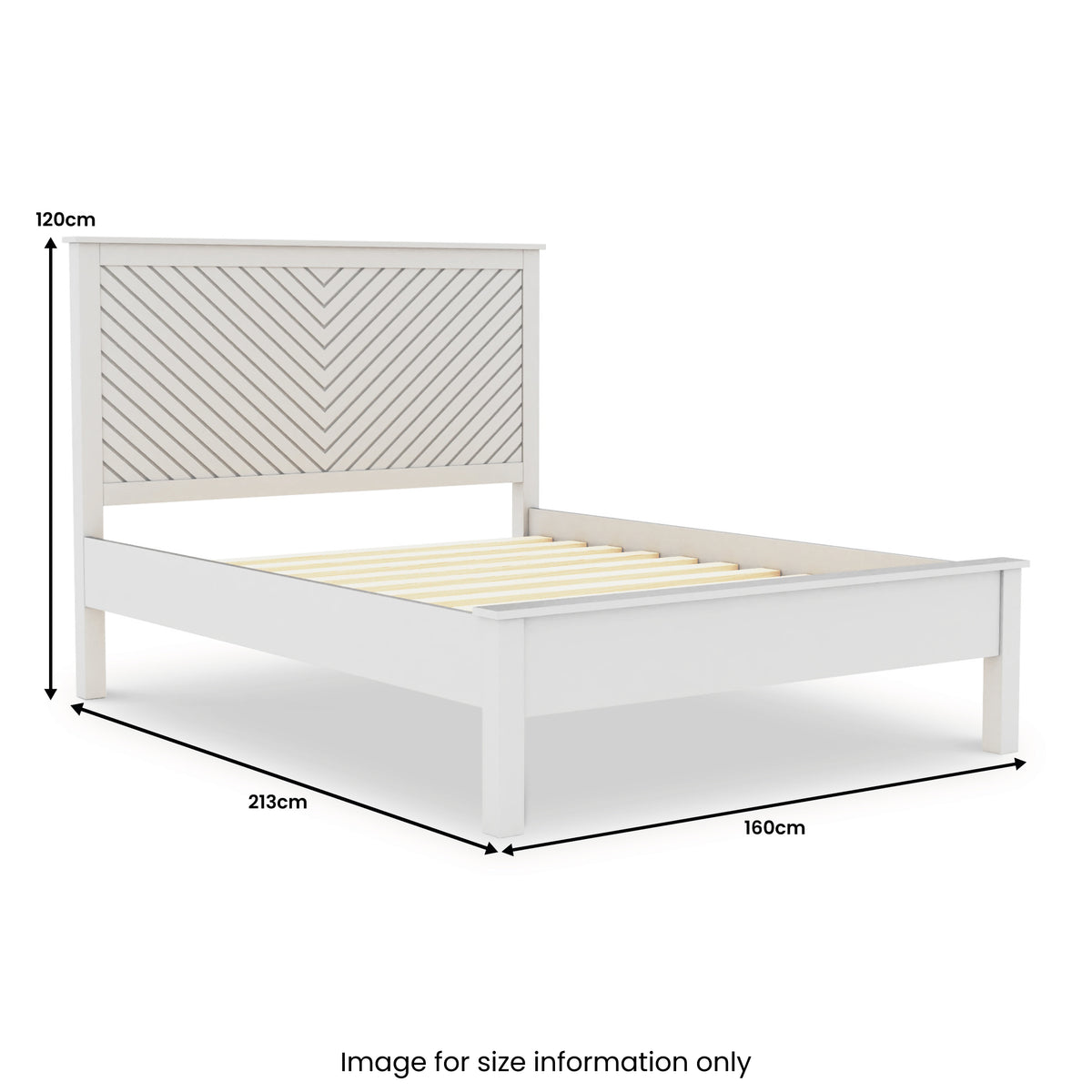 Wotton Chevron Bed Frame - kind size dimensions