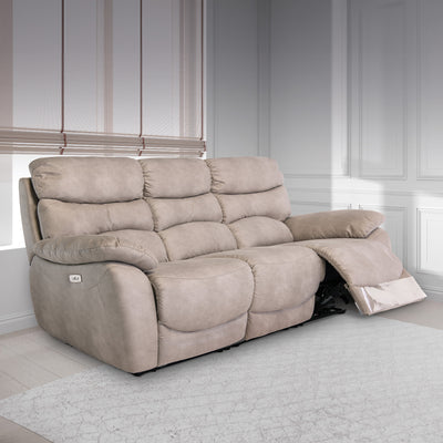 Fraser Fabric Electric Reclining 3 Seater Sofa
