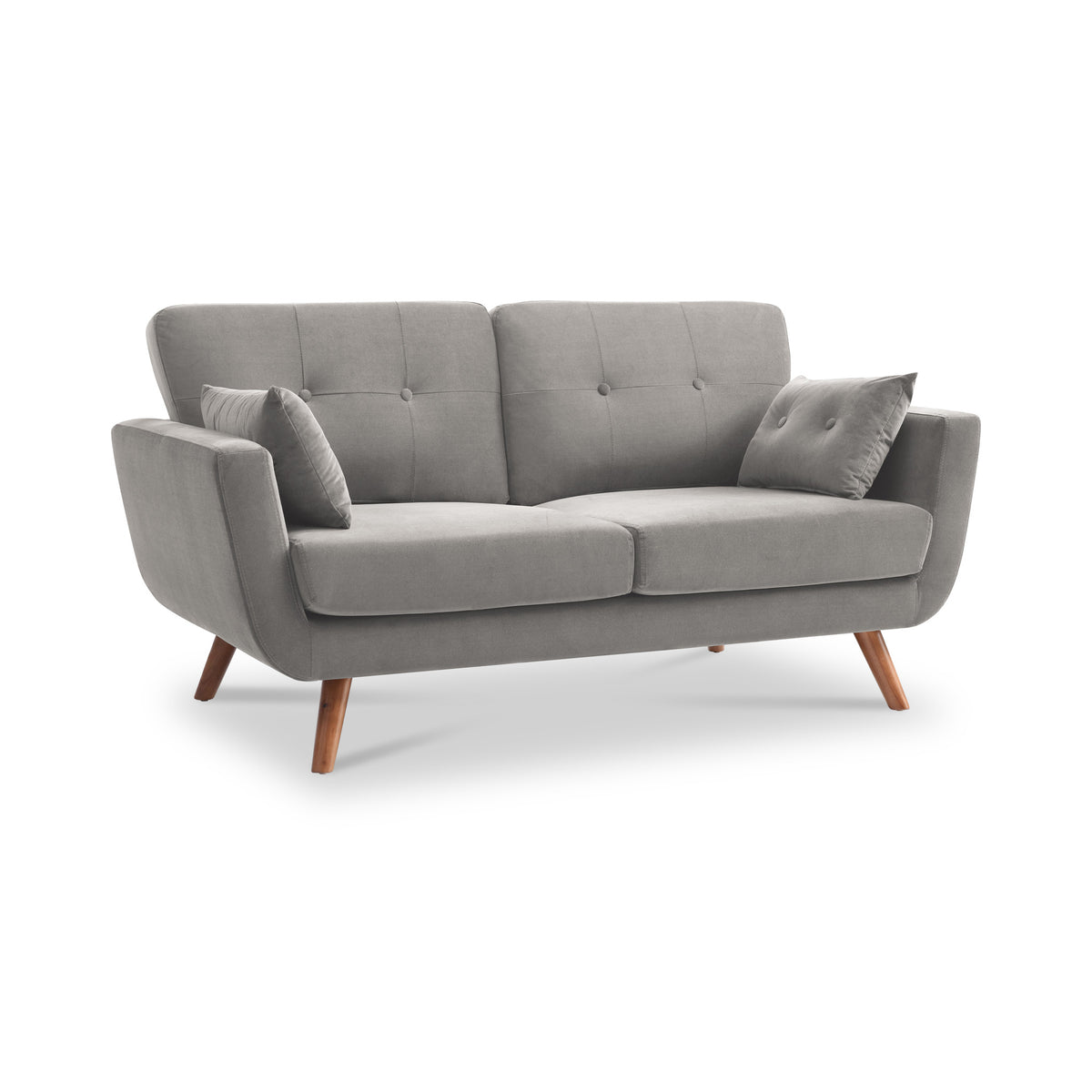 Trom Grey Velvet 2 Seater Sofa by Roseland Furniture