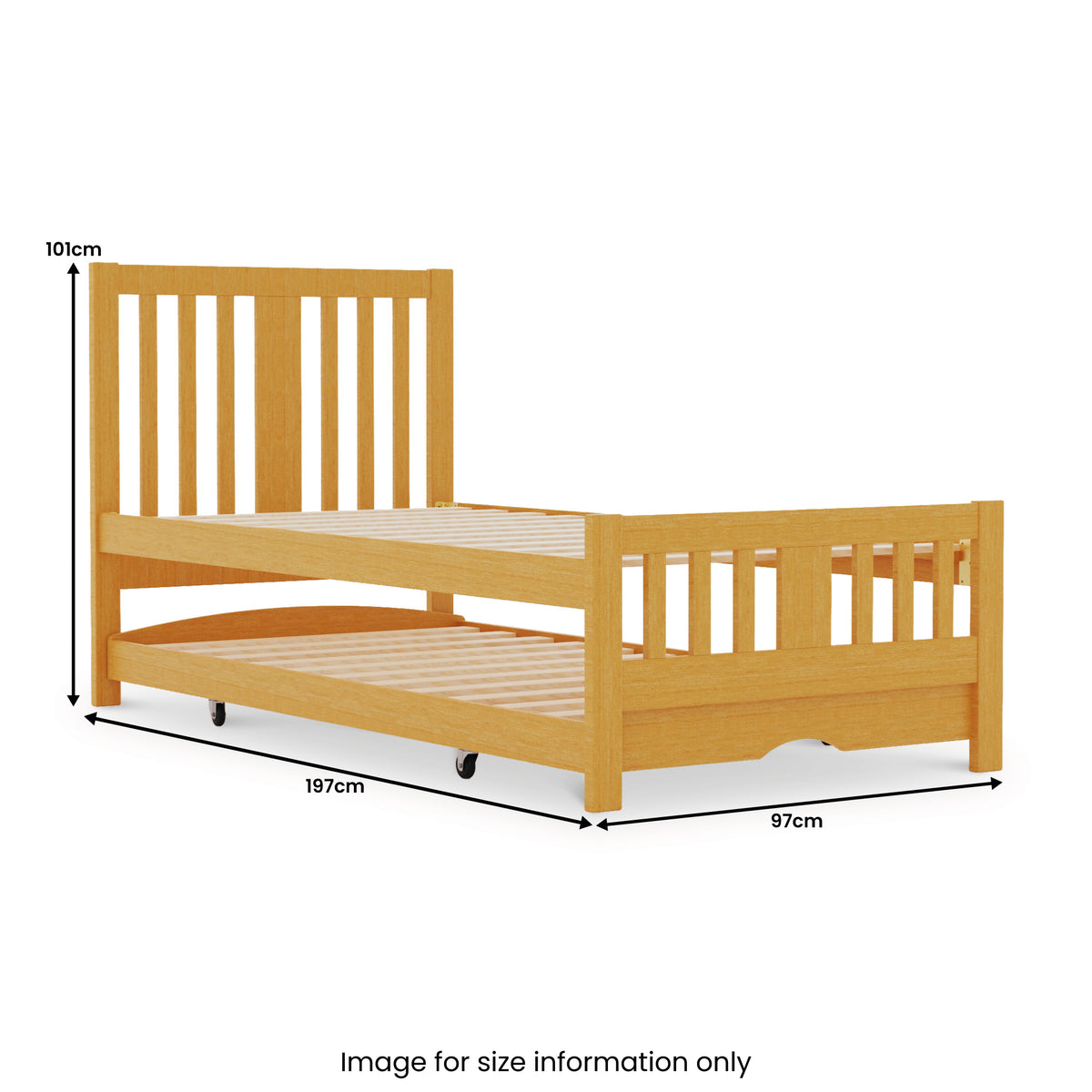 Finchley Guest Bed with Trundle dimensions