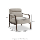 Stow Natural Chenille Accent Chair from Roseland Furniture