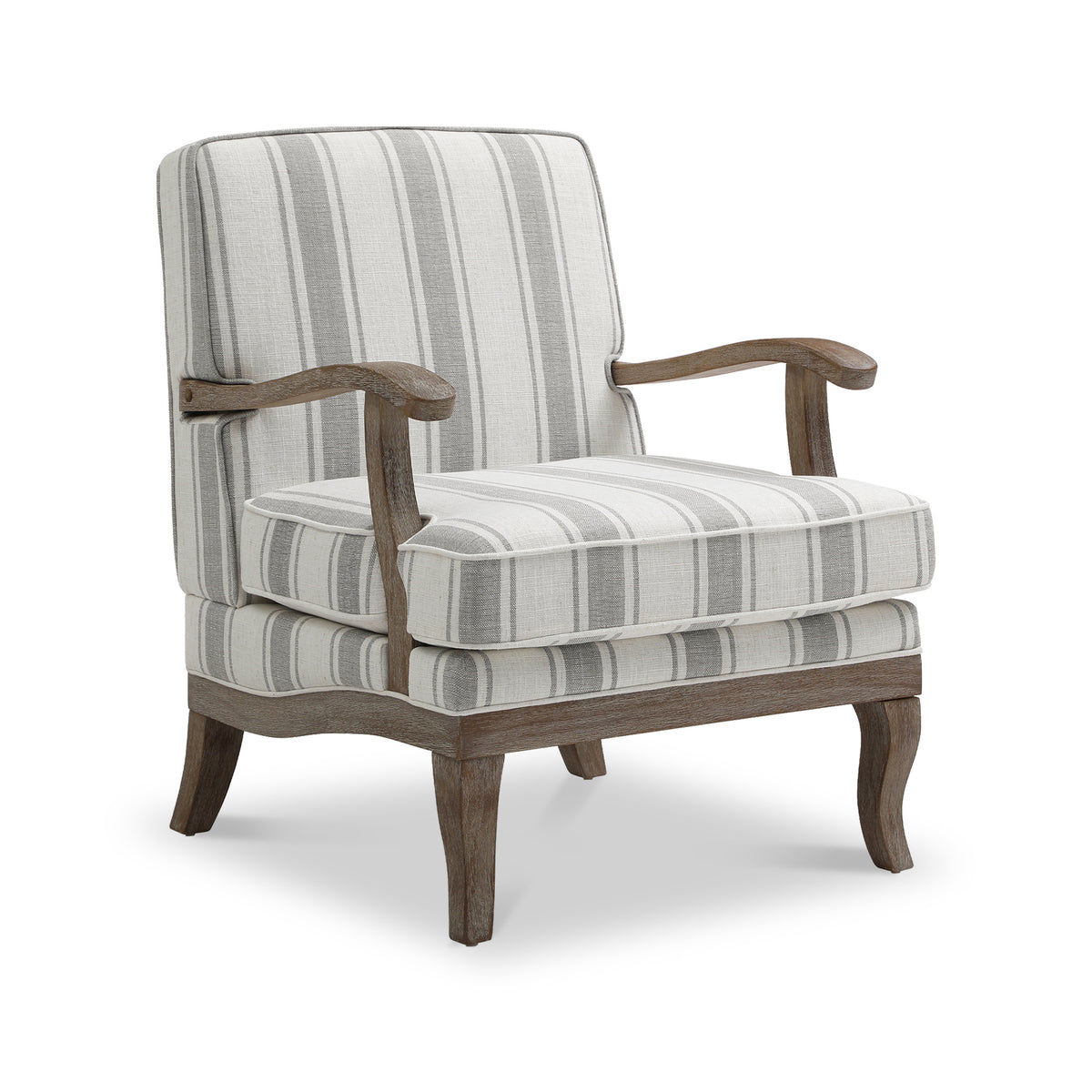 Sandringham Linen Striped Accent Chair from Roseland Furniture