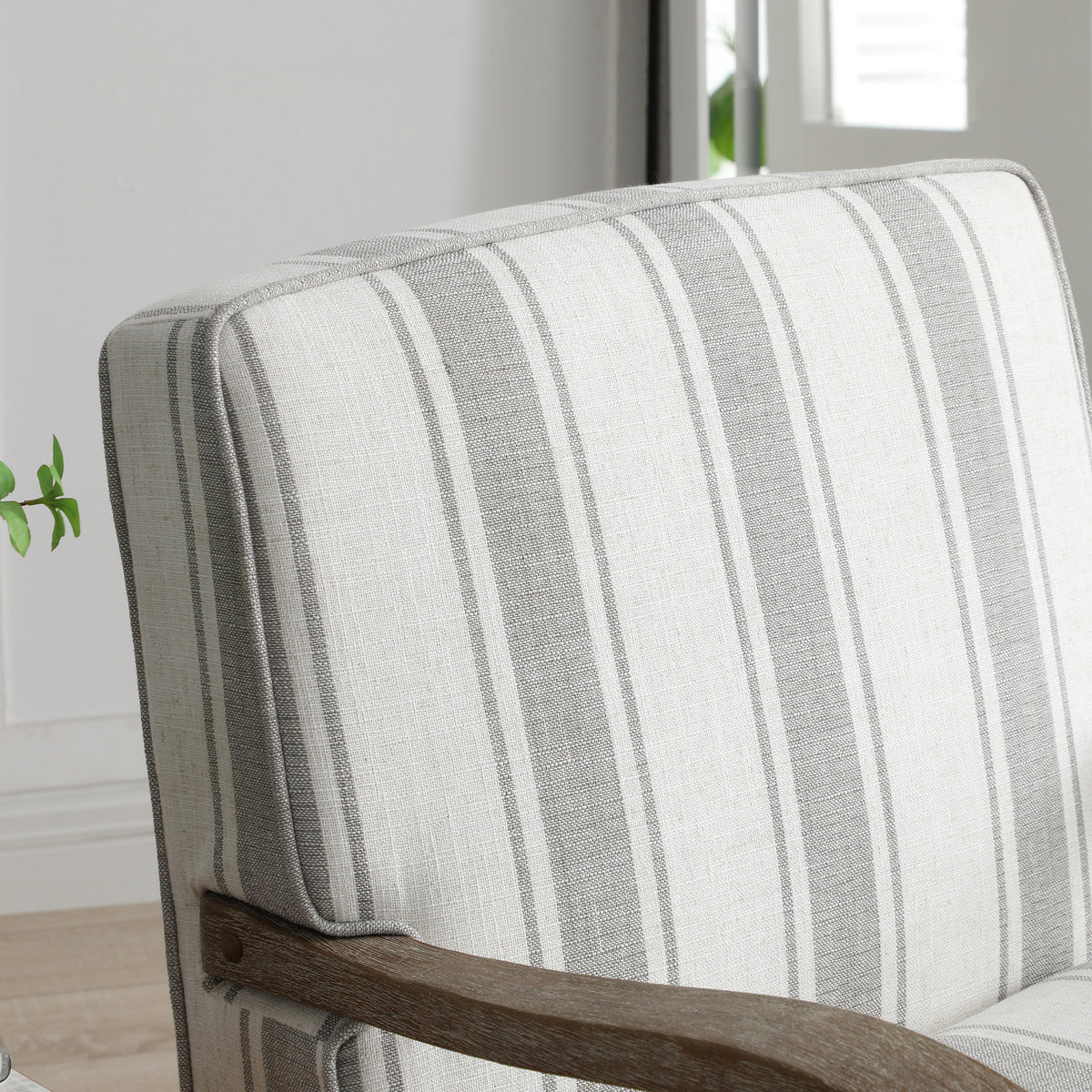 Sandringham Linen Striped Accent Chair from Roseland Furniture