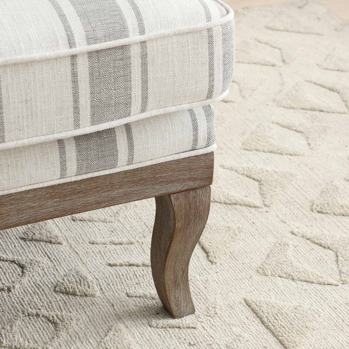 Sandringham Linen Striped Accent Chair from Roseland Furniture