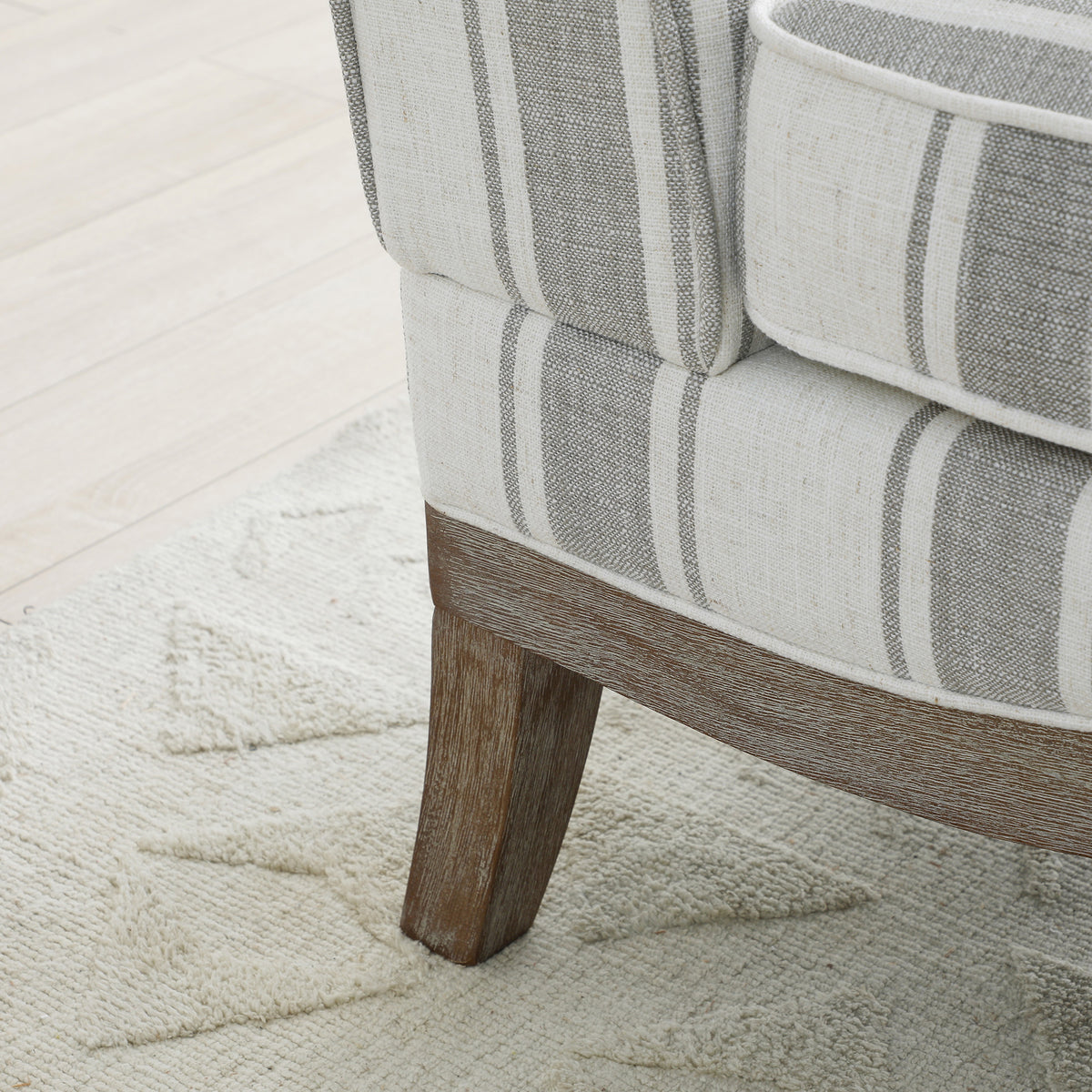 Sandringham Linen Striped Accent Chair from Roseland Furniture