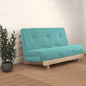 Maggie Teal Double Futon Sofa Bed for bedroom or living room