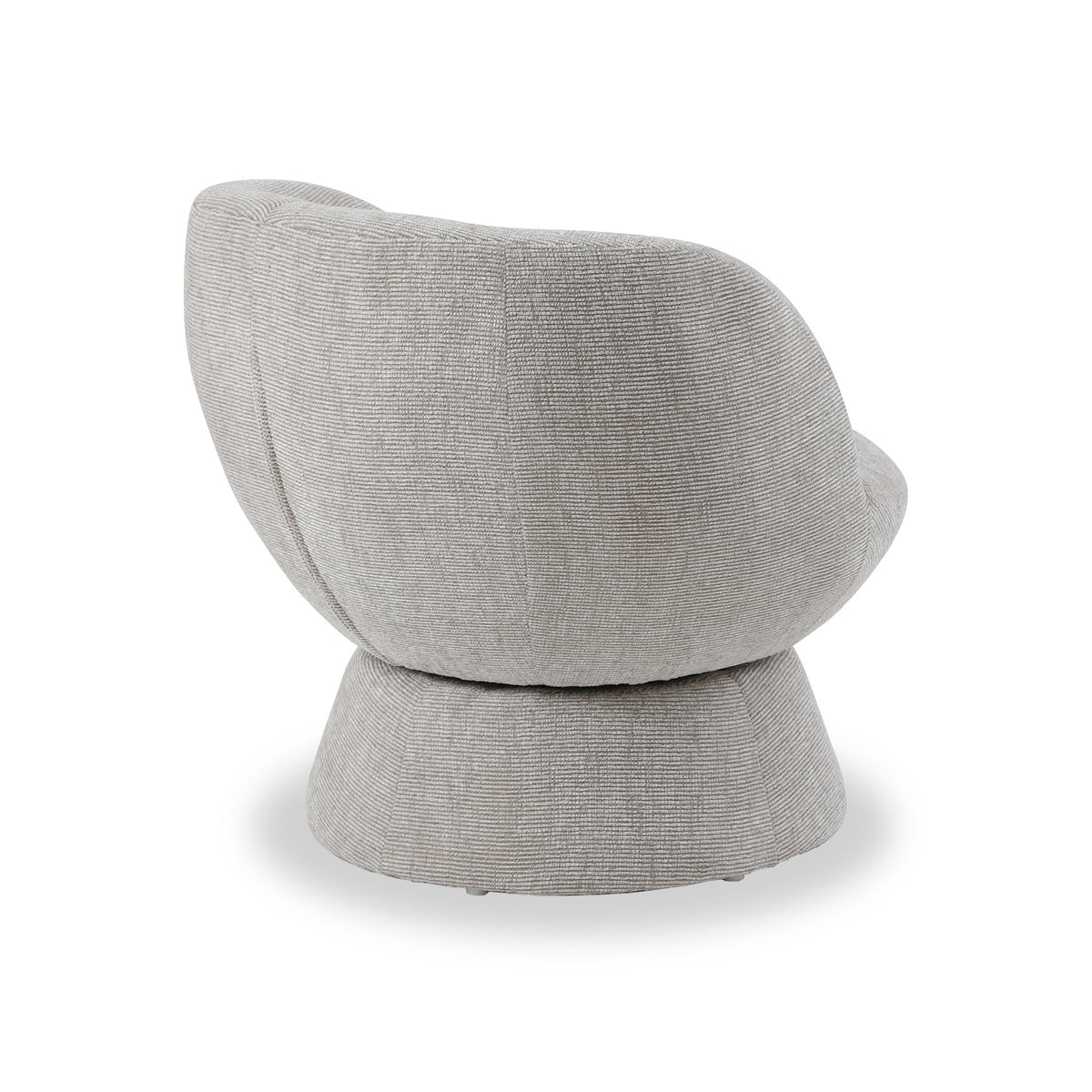 Kendal Woven Chenille Tulip Swivel Chair Natural from Roseland Furniture