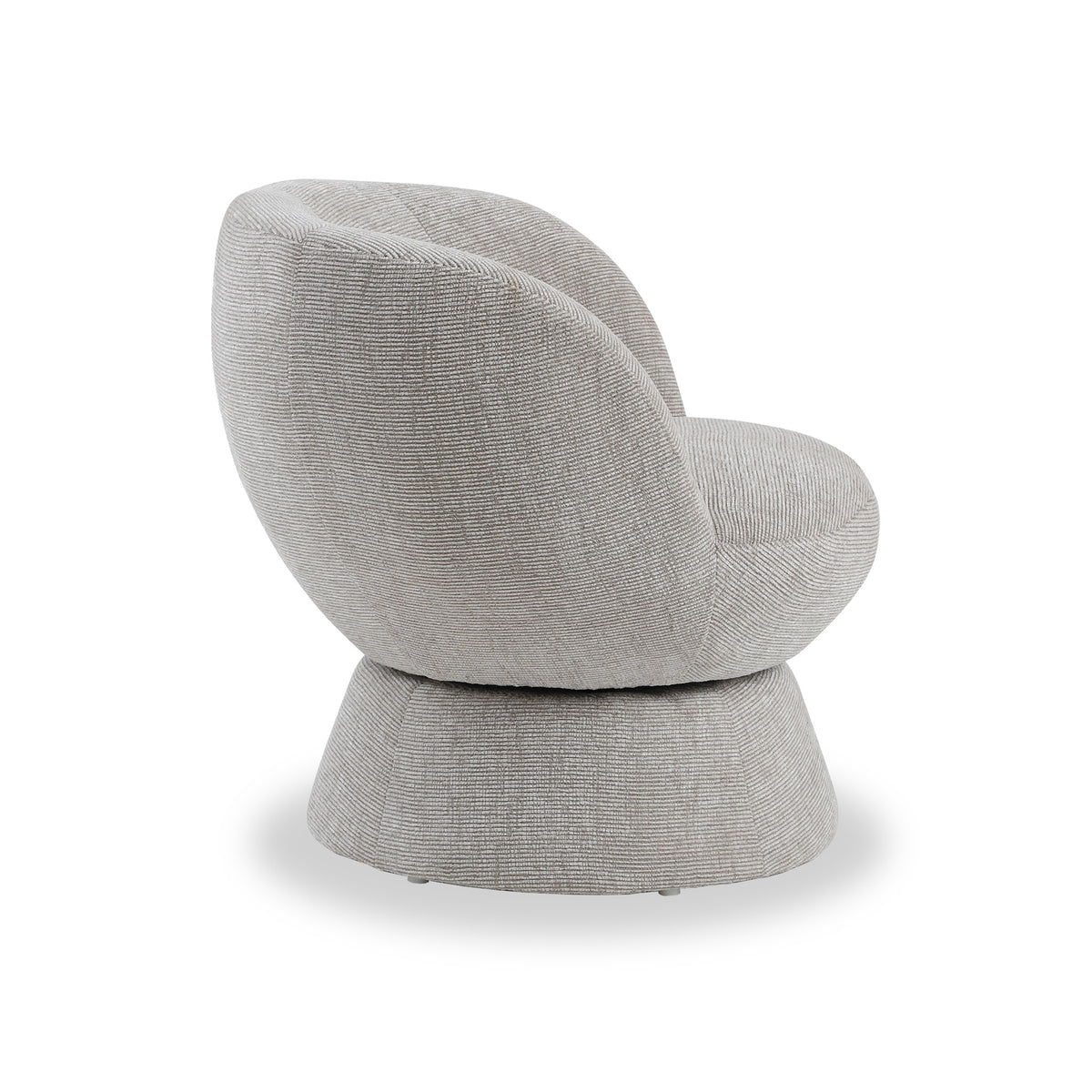 Kendal Woven Chenille Tulip Swivel Chair Natural from Roseland Furniture