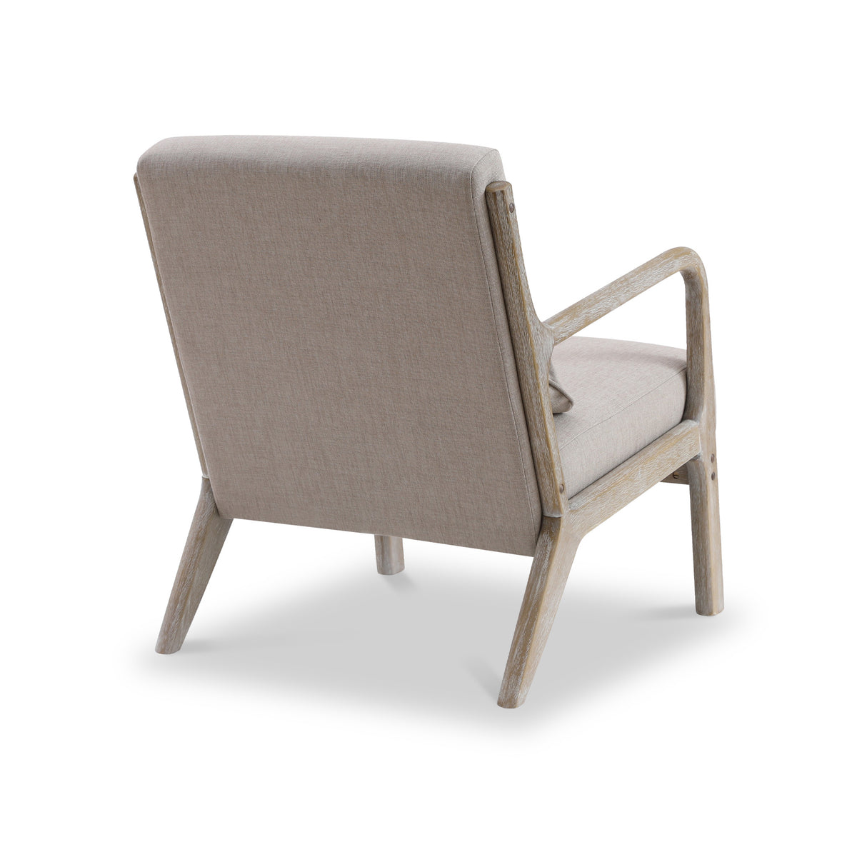 Avery Whitewashed Frame Oatmeal Linen Chair from Roseland Furniture