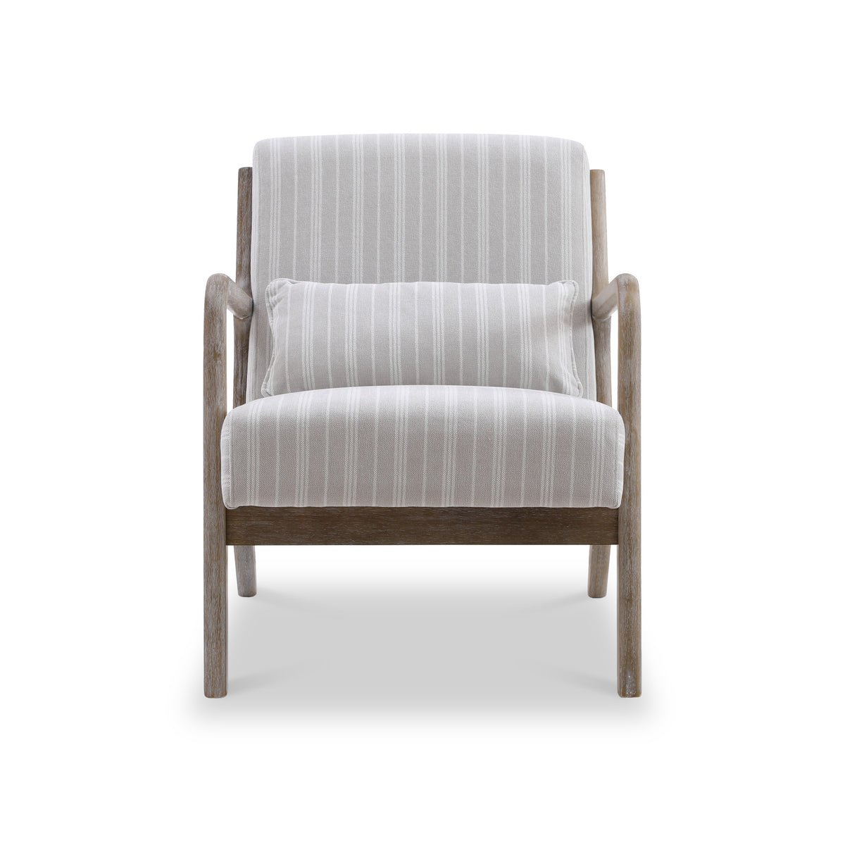 Avery Whitewashed Frame Chenille Stripe Chair from Roseland Furniture
