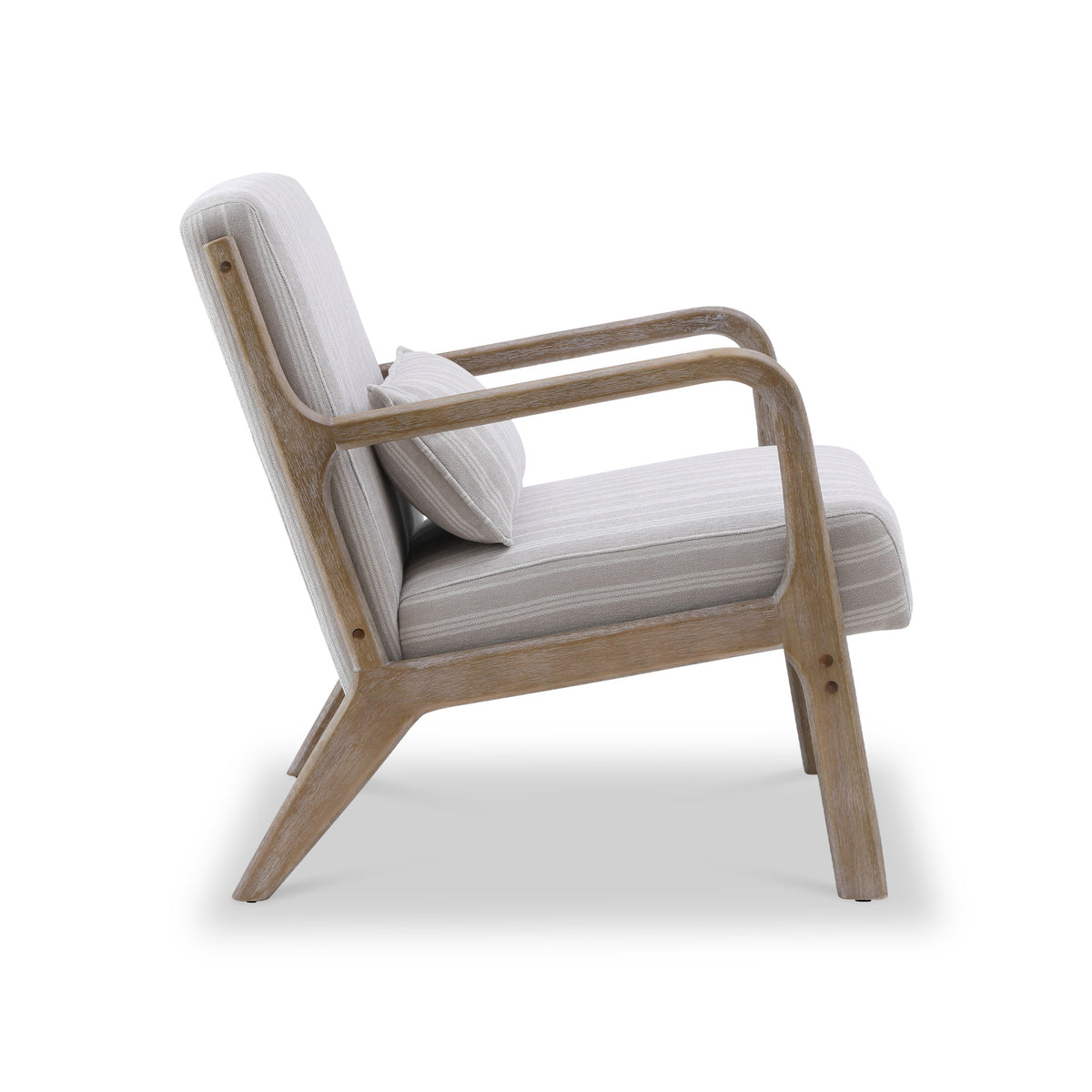 Avery Whitewashed Frame Chenille Stripe Chair from Roseland Furniture
