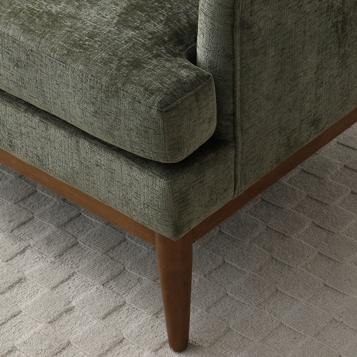 Kendrick Chenille Chair Olive from Roseland Furniture