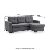Winslet Button Back Chaise Sofabed Grey from Roseland Furniture
