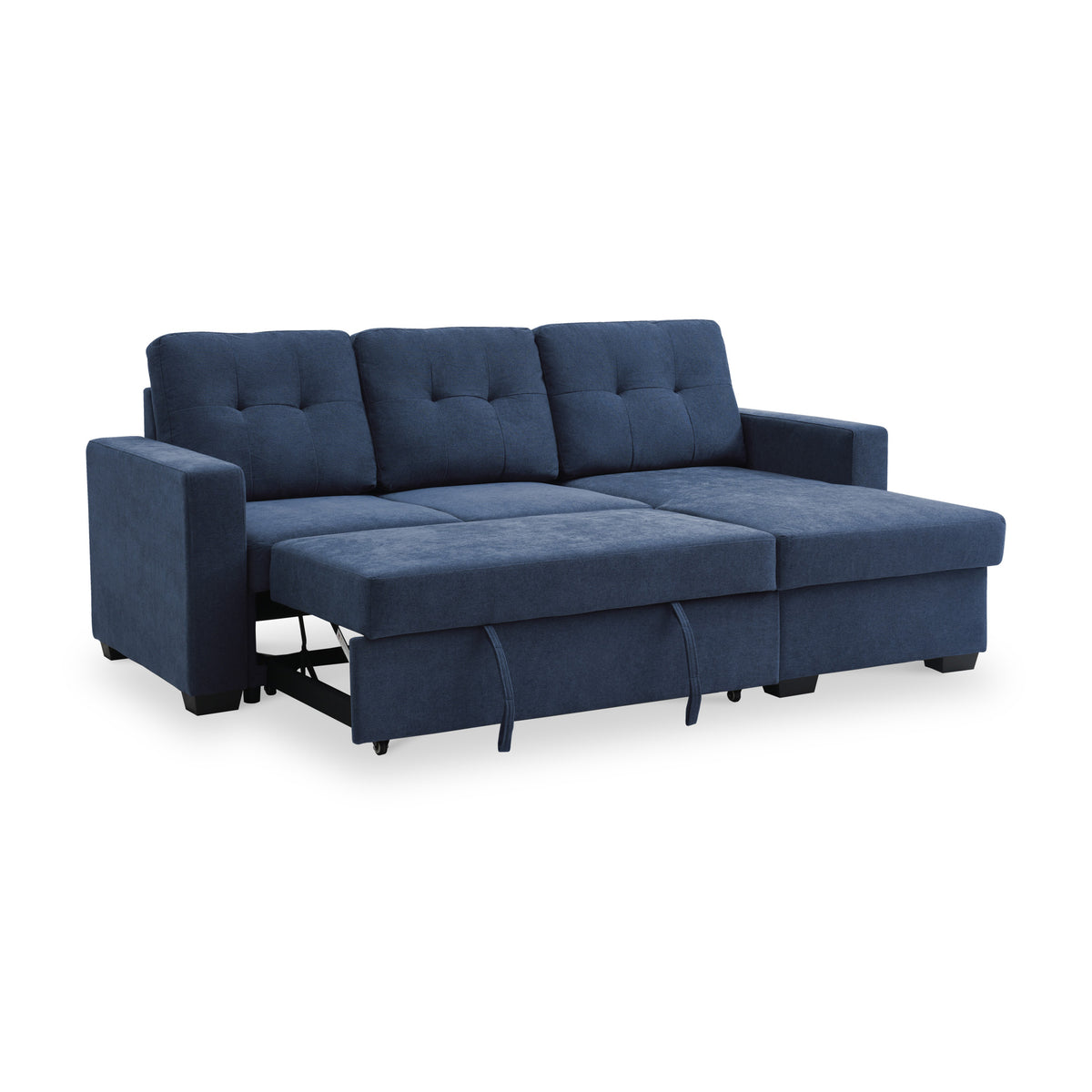 Winslet Button Back Chaise Sofabed Navy from Roseland Furniture