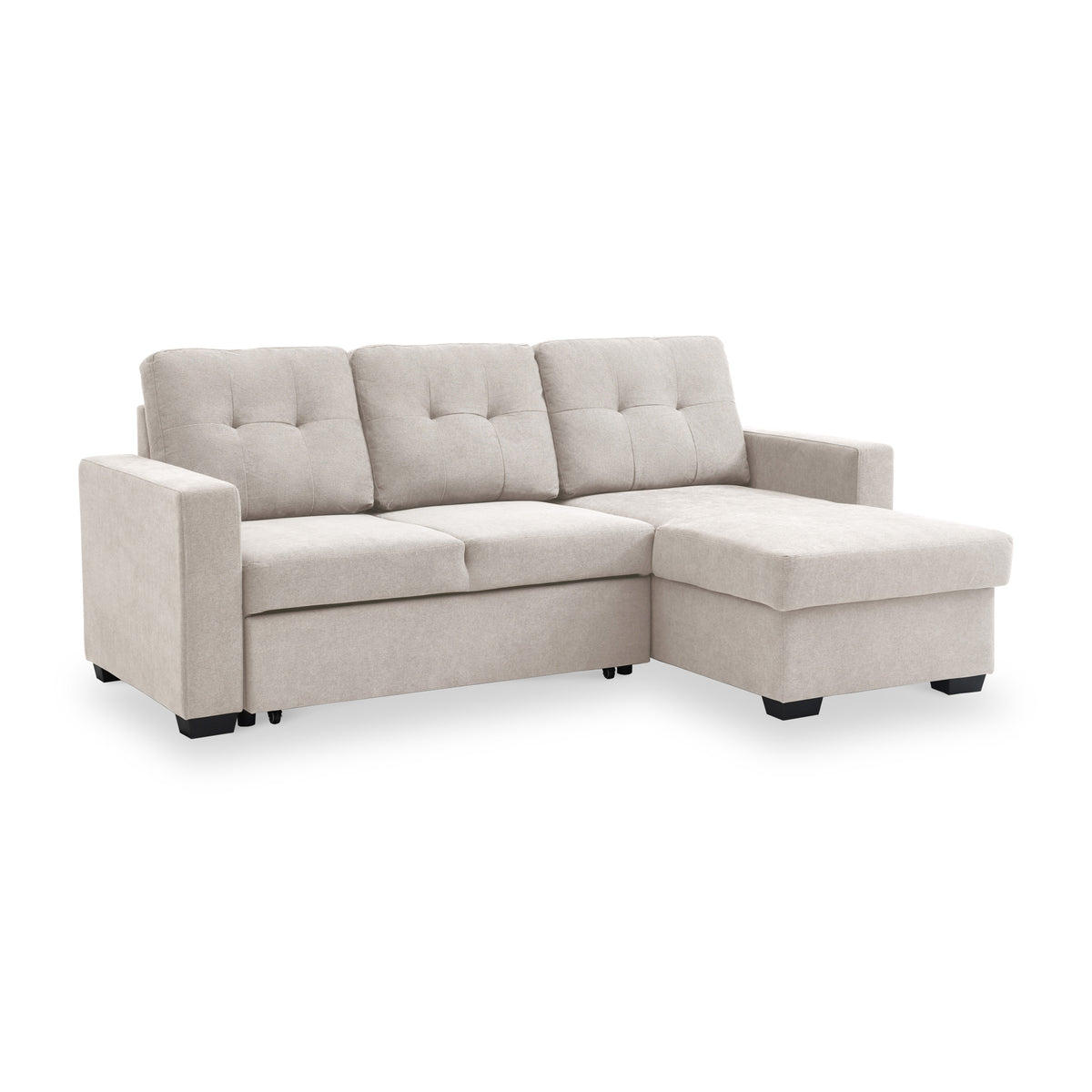 Winslet Button Back Chaise Sofabed Natural from Roseland Furniture