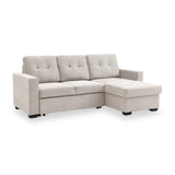 Winslet Button Back Chaise Sofabed Natural from Roseland Furniture