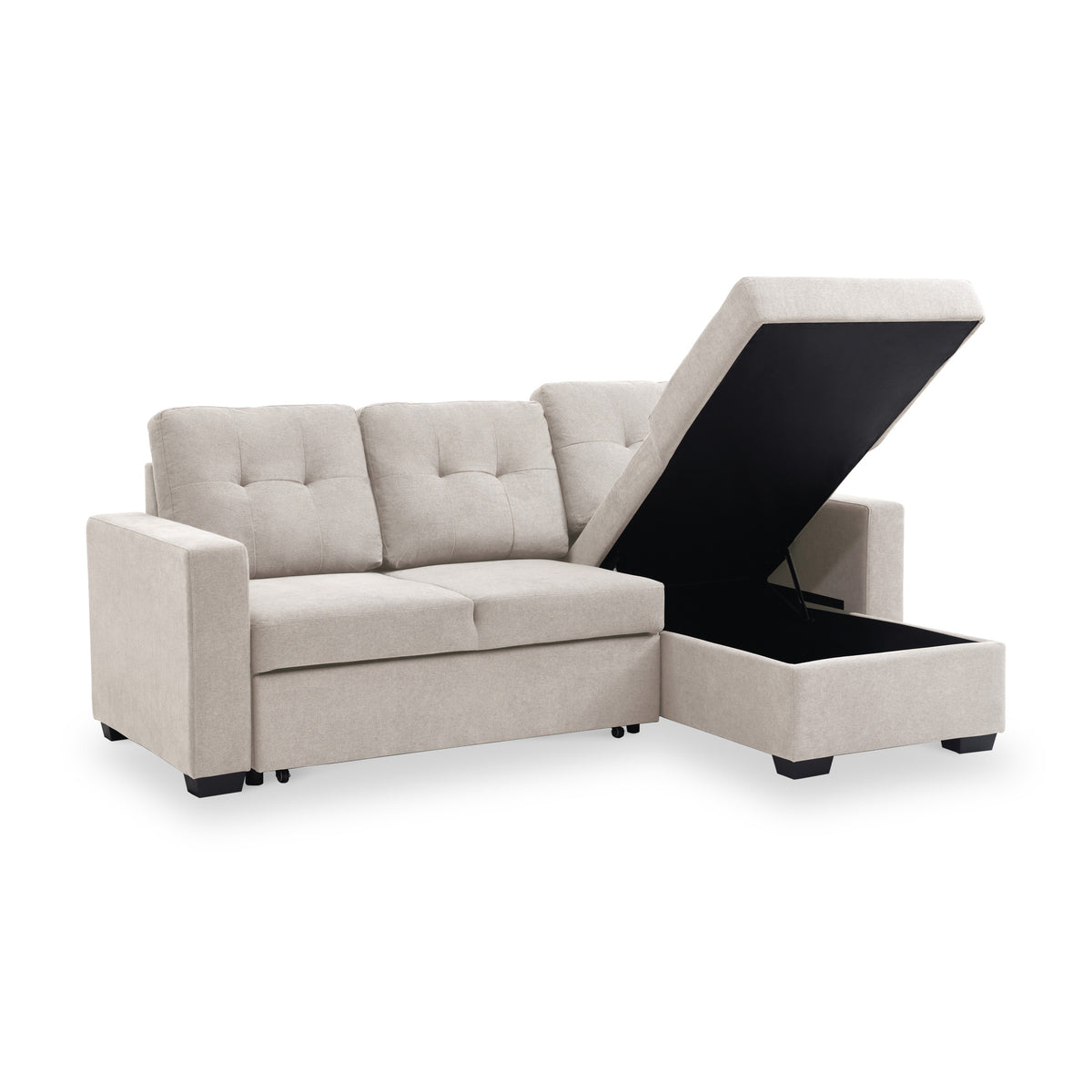 Winslet Button Back Chaise Sofabed Natural from Roseland Furniture