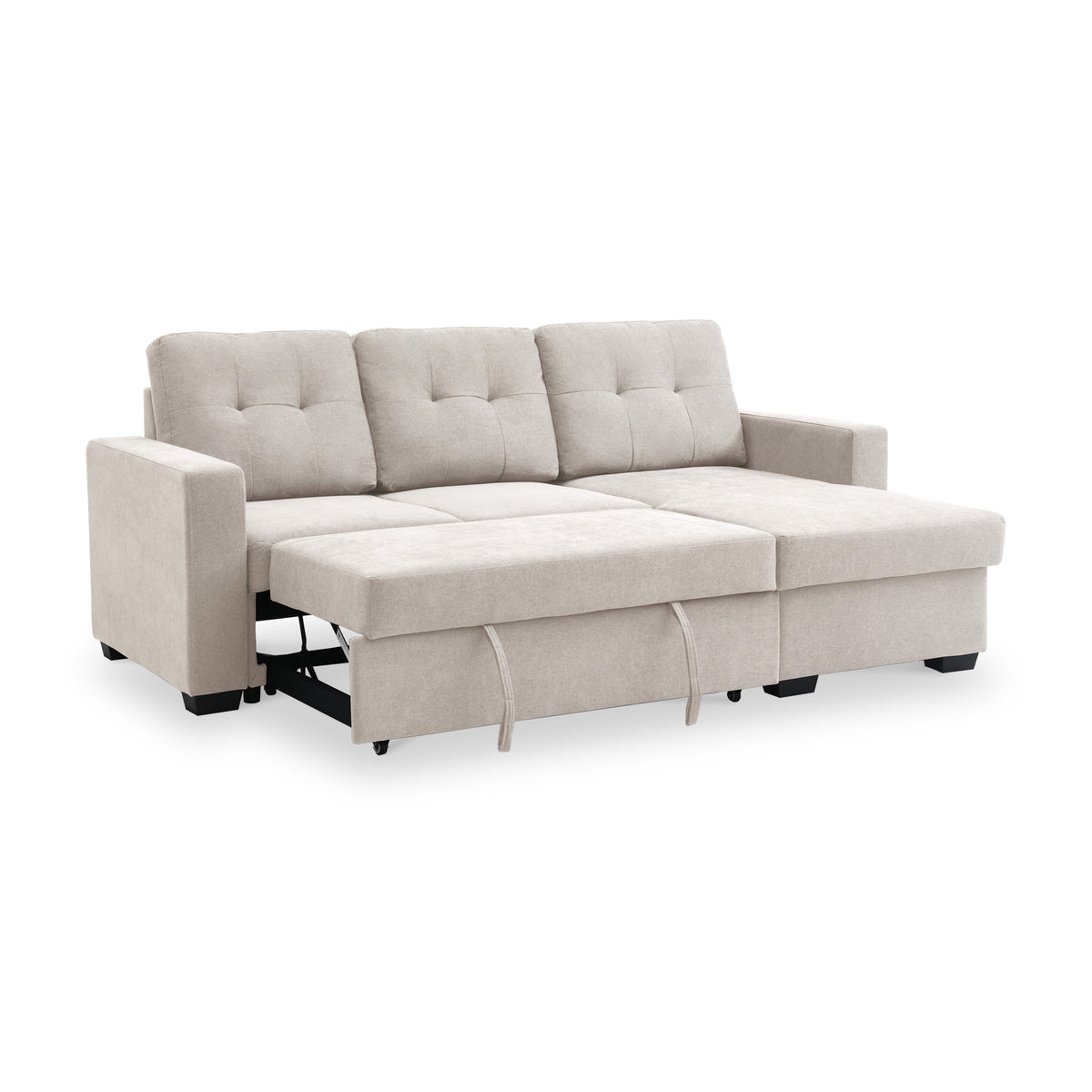 Winslet Button Back Chaise Sofabed Natural from Roseland Furniture