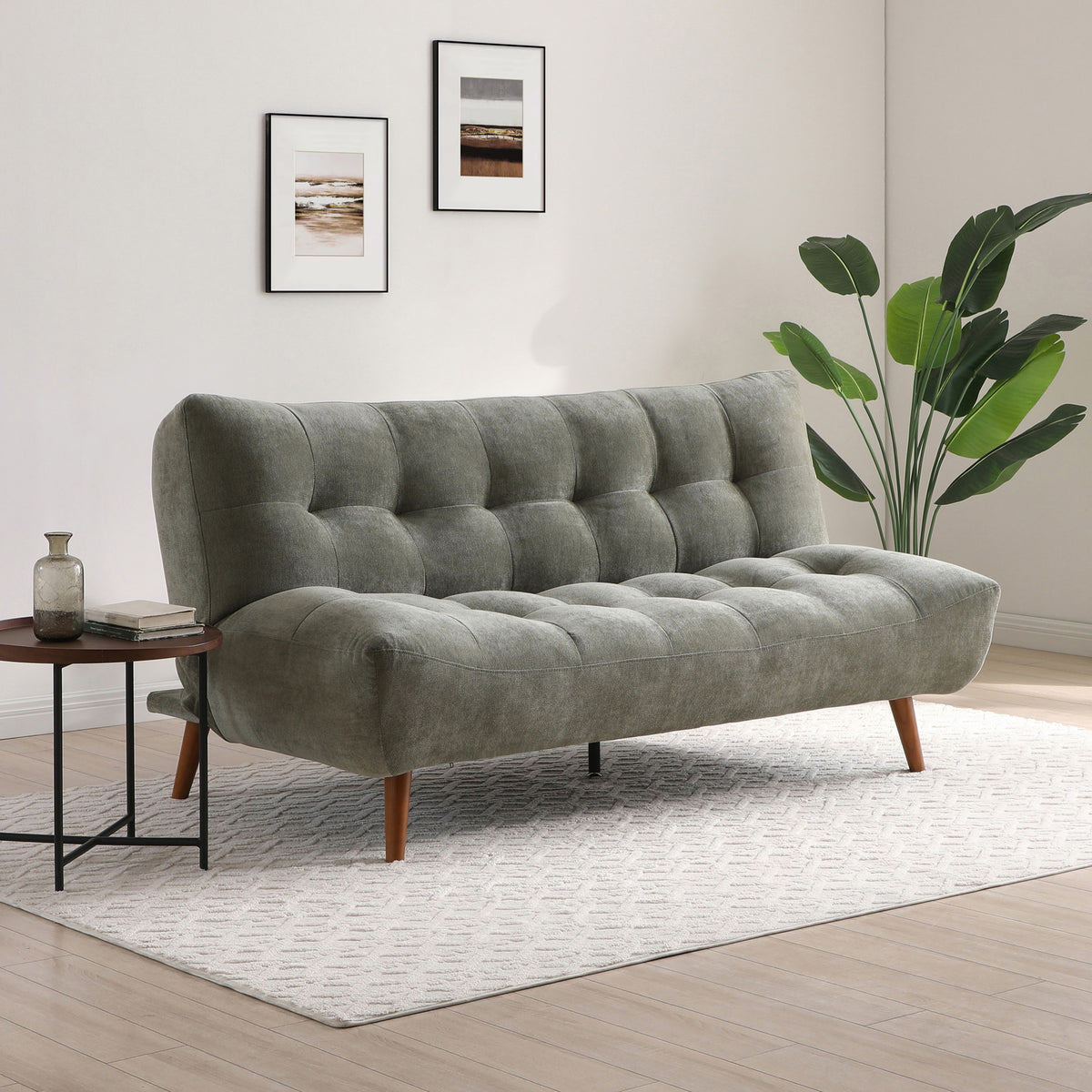 Wallace Plush Chenille Sofabed Olive from Roseland Furniture